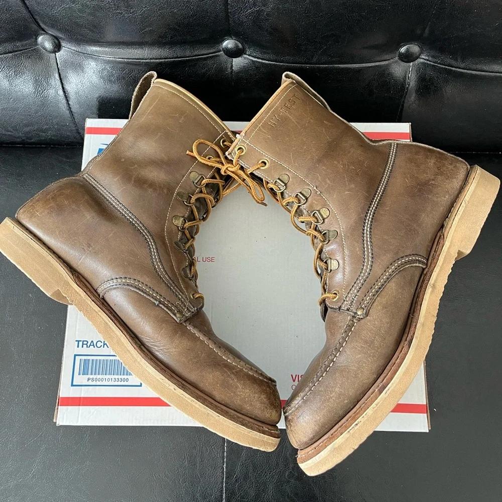 HY-TEST Leather Moc Toe Work Boots‎